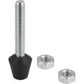 Kipp Clamping Spindle With Thrust Pad, M10, L=85, Steel, Comp:Neoprene K1443.100851